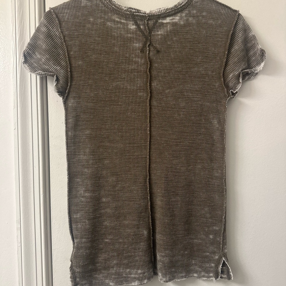 Free People "We The Free" Distressed Thermal Tee - Picture 2 of 6